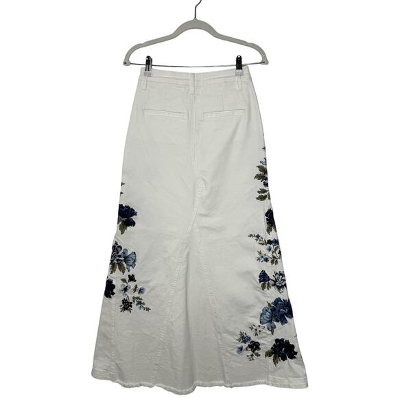Driftwood x Free People Bluebell Fleur Denim Skirt - Picture 2 of 11